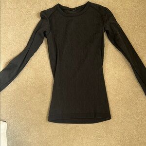 Lululemon Black textured Long Sleeve Top